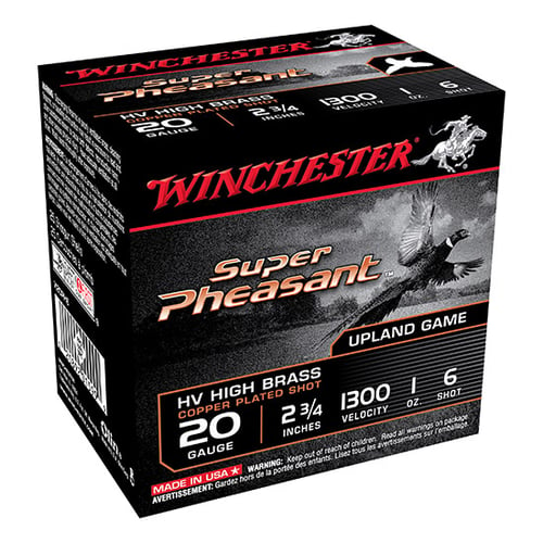 Winchester X20PH6 Super Pheasant Shotshell 20 GA, 2-3/4 in, No. 6